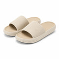Badesandalen Größe 40/41 aus Schaumstoff Beige mit geriffeltem Riemen