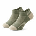 Sneakersocken 35-38 aus Textil in Olivgrün Beige - atmungsaktiv gerippt