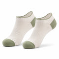 Sneakersocken Größe 43-46 Weiß Grün gerippt für Alltag und Sport