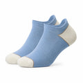 Sneakersocken Größe 43-46 aus Textil in Hellblau und Creme mit niedrigem Schaft