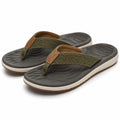 Zehentrenner Sandalen Größe 38/39 Textil Olivgrün Freizeit rutschhemmende Sohle